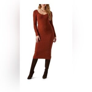 ASTR Regina Cut Out Long Sleeve Dress